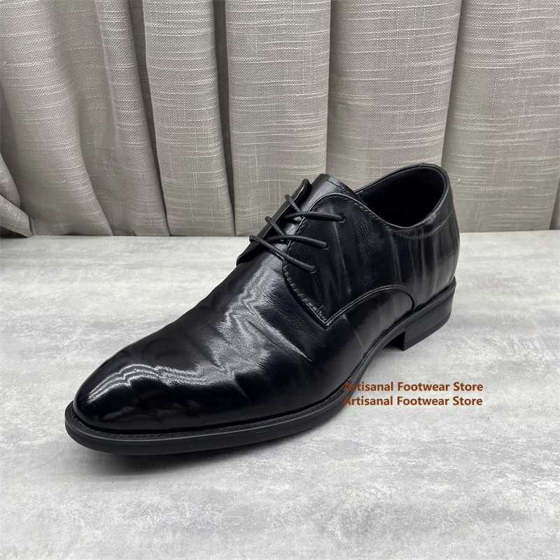 Formal Men Daily Wear Shoes - Men's Black Leather Oxford Shoes Classic