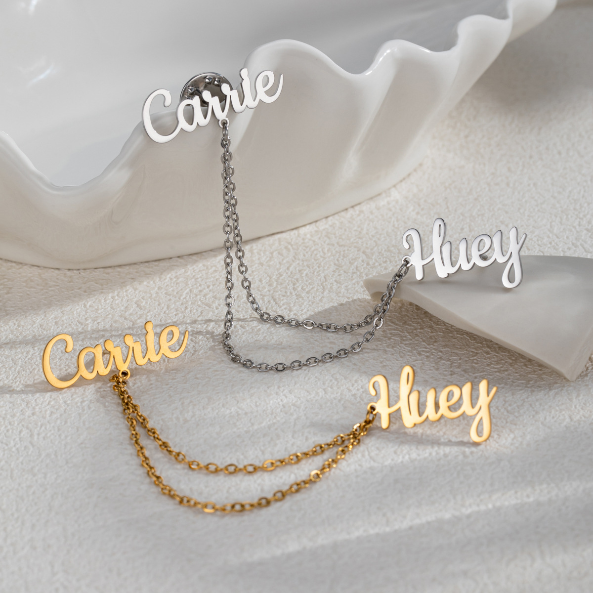 Tuxedo Lapel Pin - Fashion 2 Names DIY Customized Pins