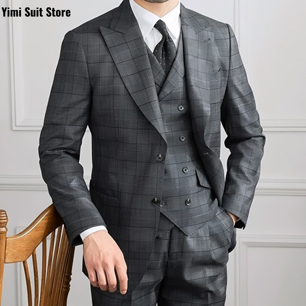 YiMinpwp Men's Suit 3Pcs Set P - đánh giá và giá Men Formal Wear Modern