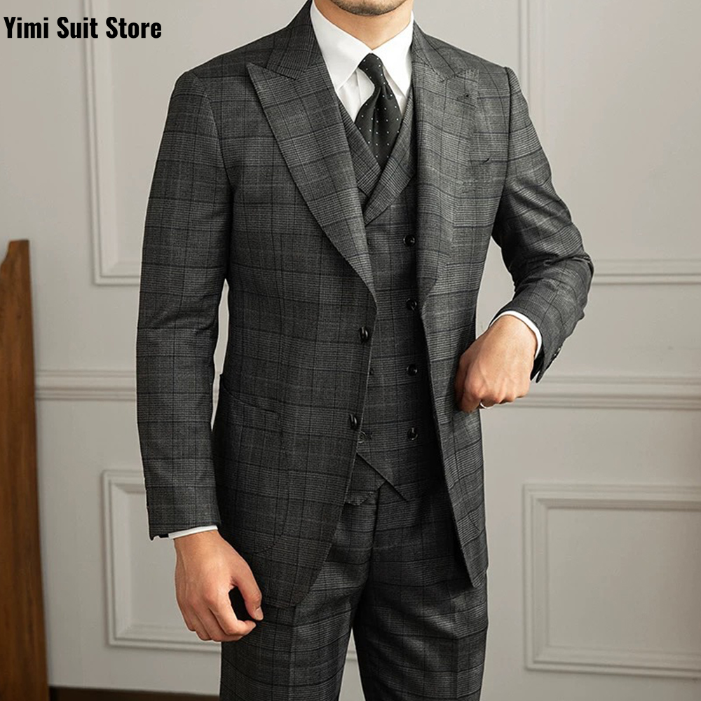 YiMinpwp Men's Suit 3Pcs Set P - đánh giá và giá Men Formal Wear Modern