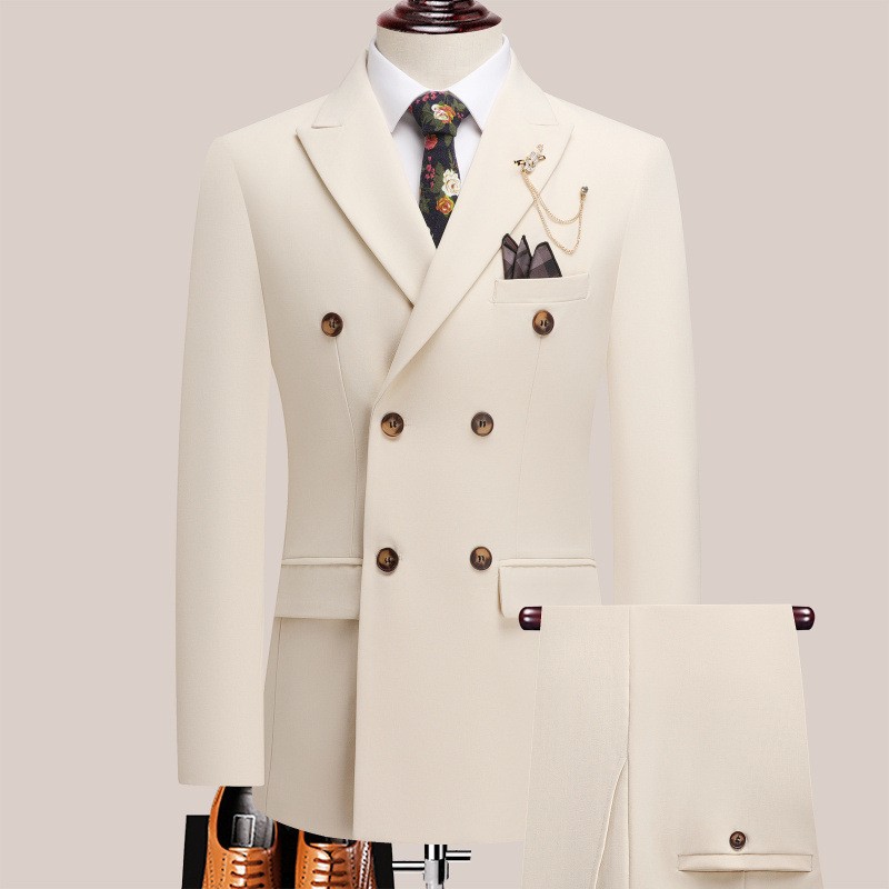 Men Suit Set Luxury Deep White - đánh giá và giá Men'S Formal Dinner Wear