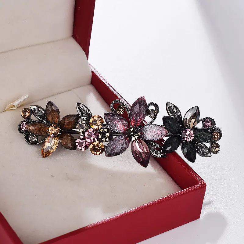 Elegant Rhinestone Glaze Flowe - đánh giá và giá Tie Bar Clip