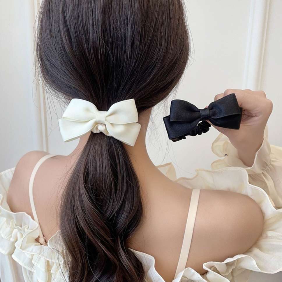 New Korean Bow Elastic Hair Ba - đánh giá và giá Tie Bar Clip