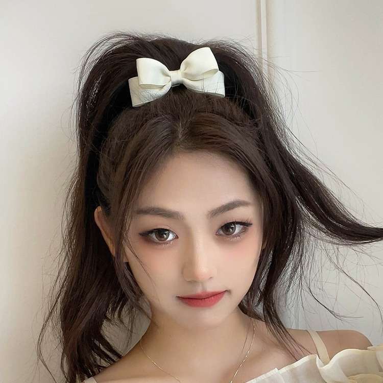 New Korean Bow Elastic Hair Ba - đánh giá và giá Tie Bar Clip
