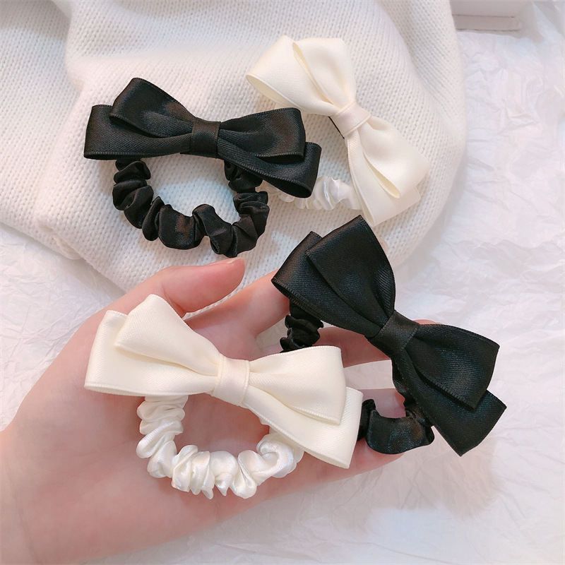 New Korean Bow Elastic Hair Ba - đánh giá và giá Tie Bar Clip