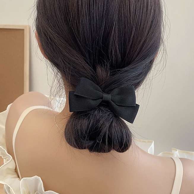 New Korean Bow Elastic Hair Ba - đánh giá và giá Tie Bar Clip