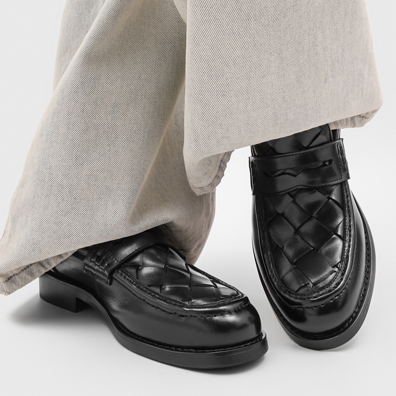 Men handmade woven penny loafe - đánh giá và giá Formal Men Daily Wear Shoes