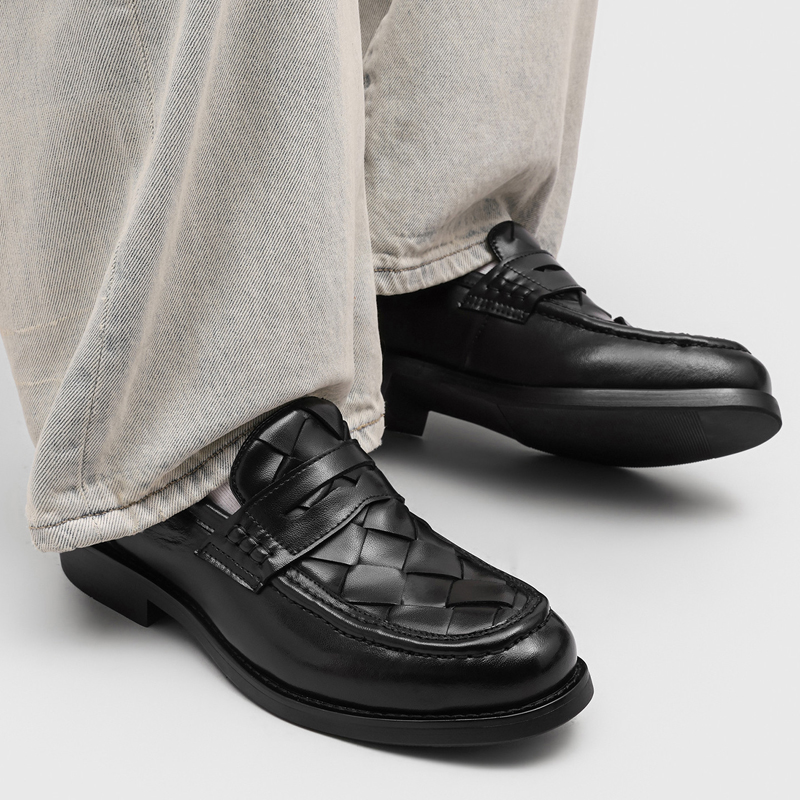 Men handmade woven penny loafe - đánh giá và giá Formal Men Daily Wear Shoes