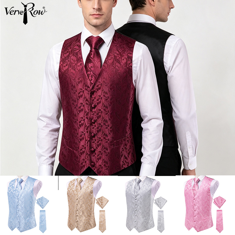 VerveRow Men Burgundy Floral J - đánh giá và giá Men'S Formal Wear Ties