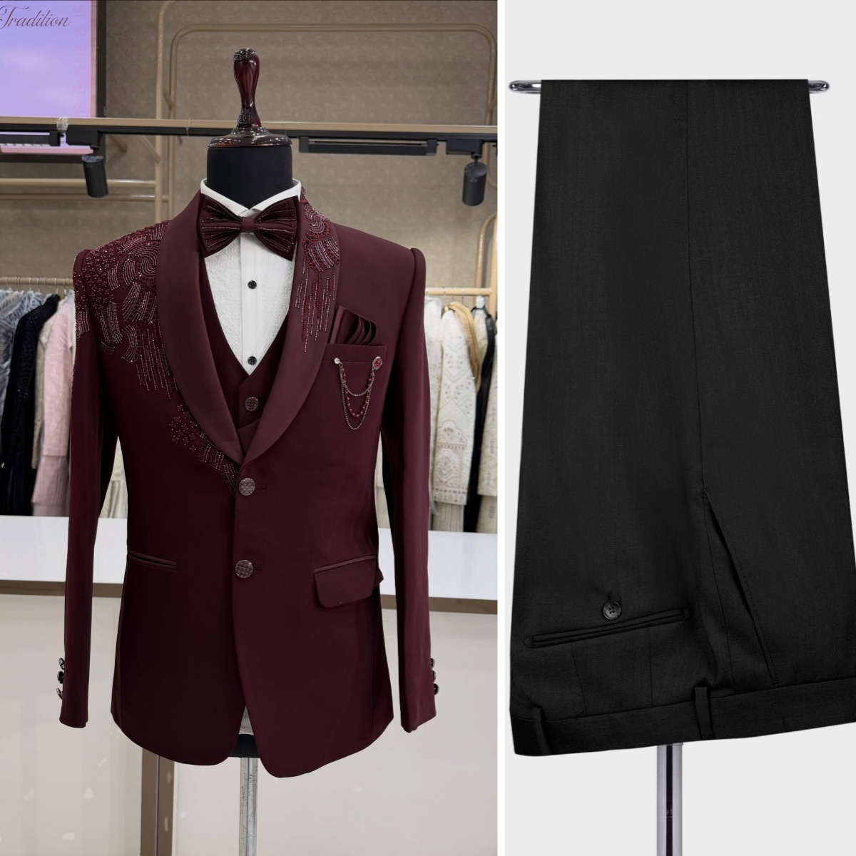 3 Pieces Groom Wedding Tuxedos - đánh giá và giá Men Formal Wear Modern