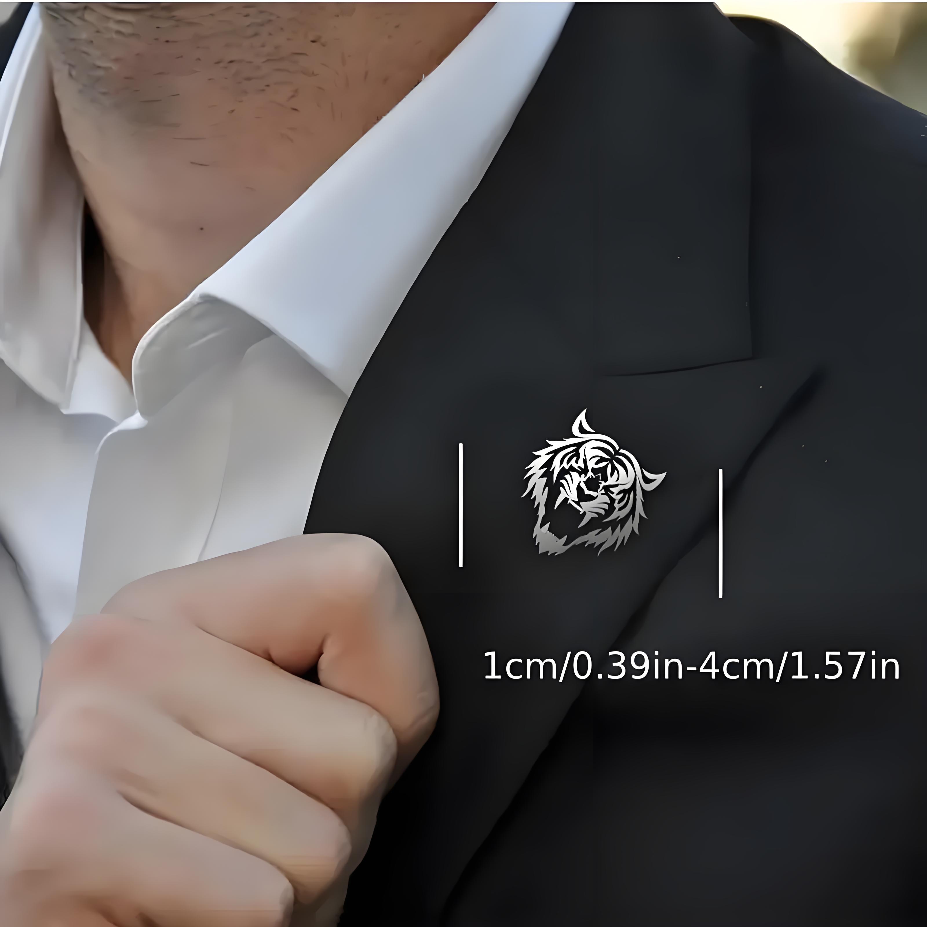 Men's Stainless Steel Tiger He - đánh giá và giá Tuxedo Lapel Pin