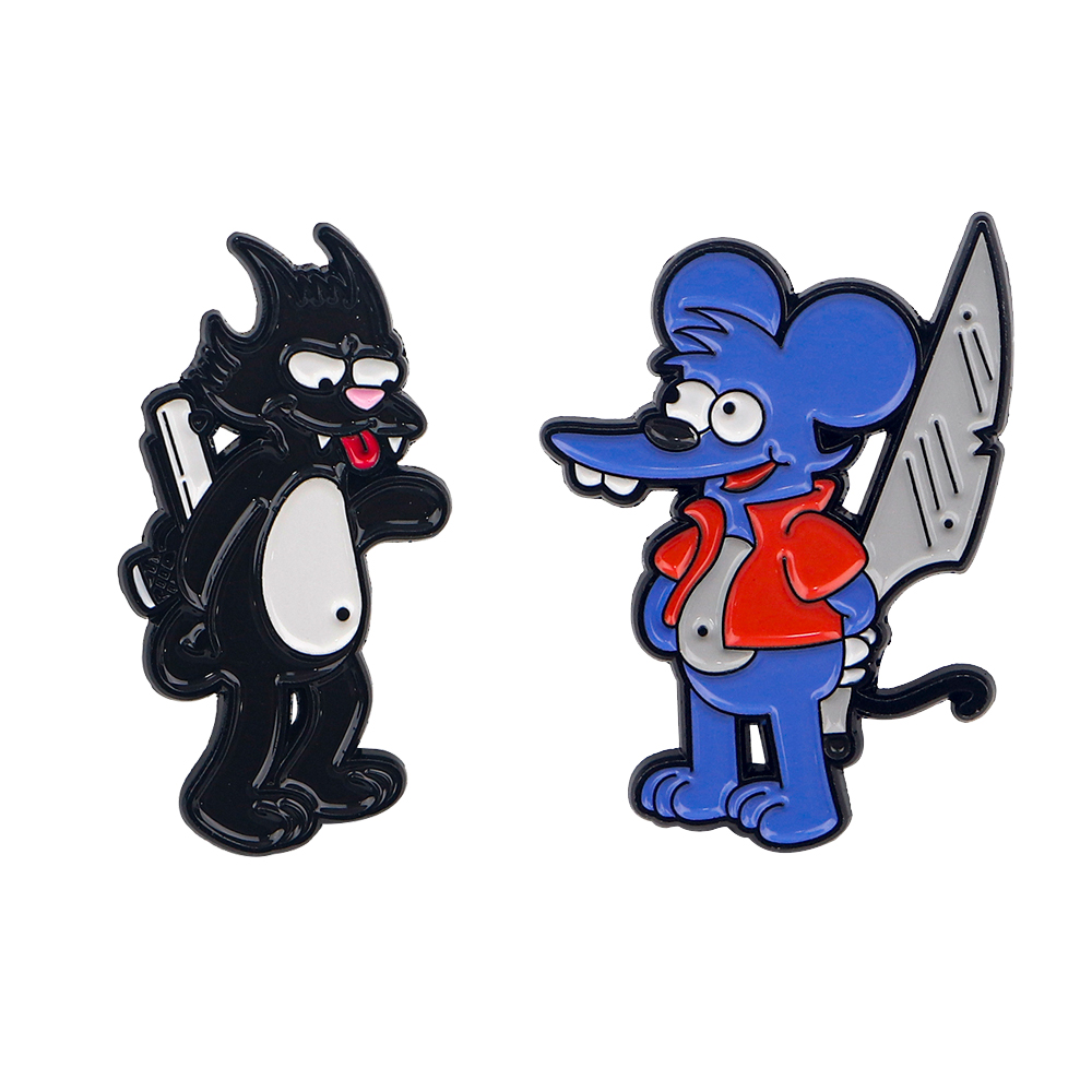 Comedy Cartoon Mouse Cat Soft  - đánh giá và giá Tuxedo Lapel Pin