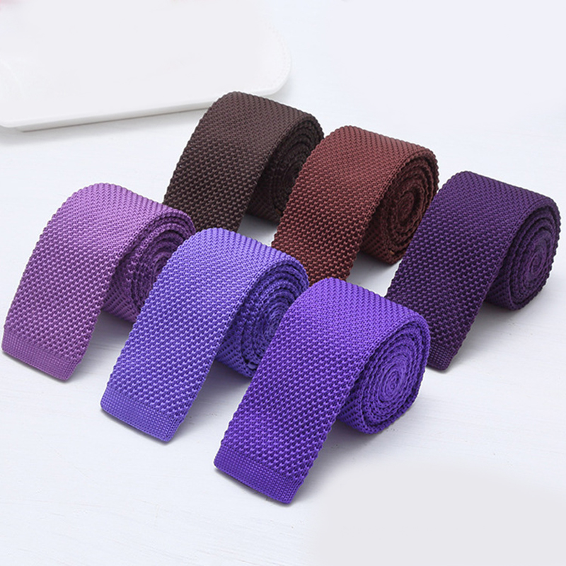 6cm Solid Black White Knitted  - đánh giá và giá Men'S Formal Wear Ties