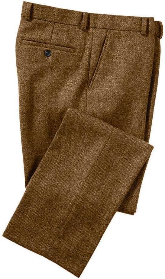 Men Slim Fit Tweed Blend Suit  - đánh giá và giá Dress Pant Flat Front