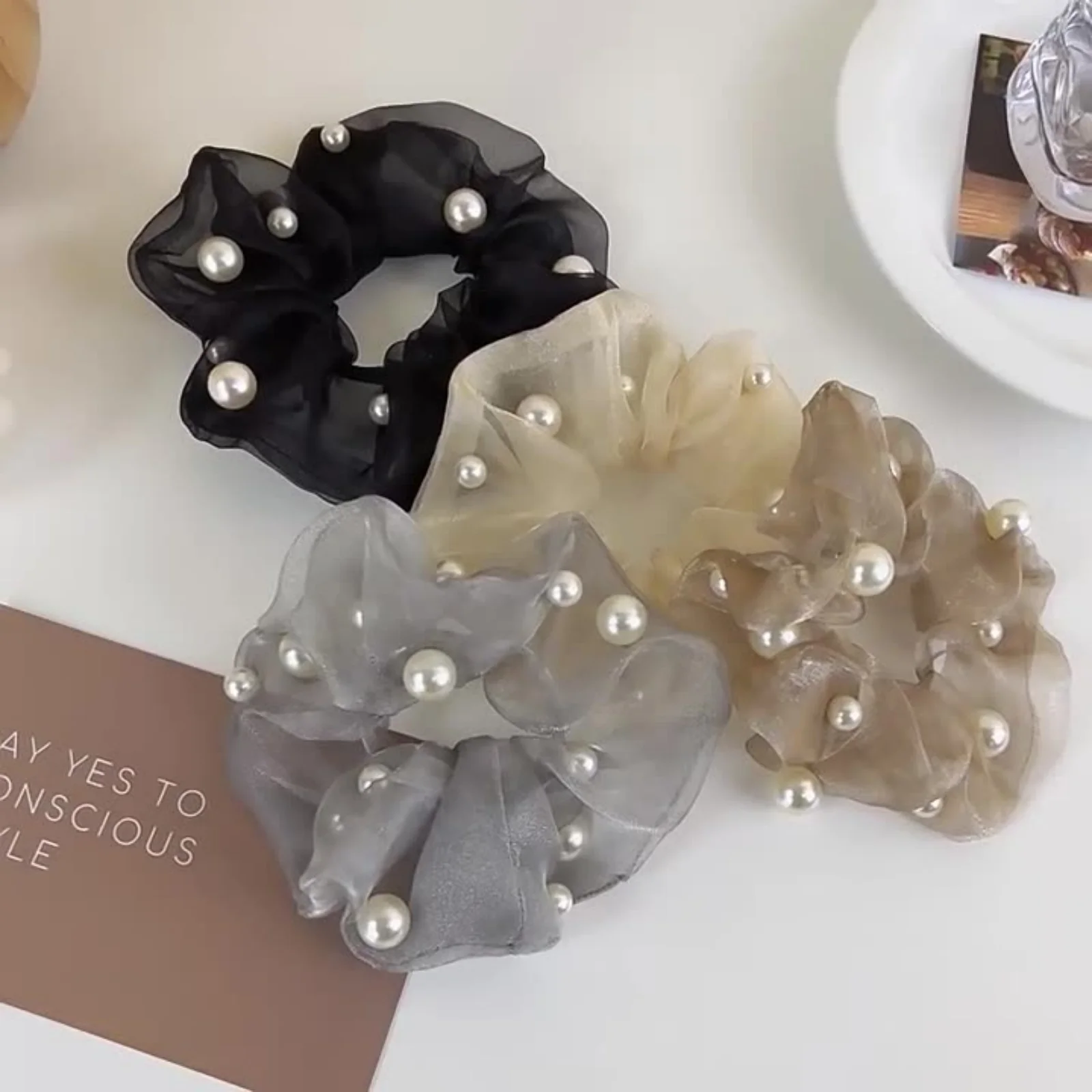 1PC Elegant Organza Scrunchies - đánh giá và giá Tie Bar Clip