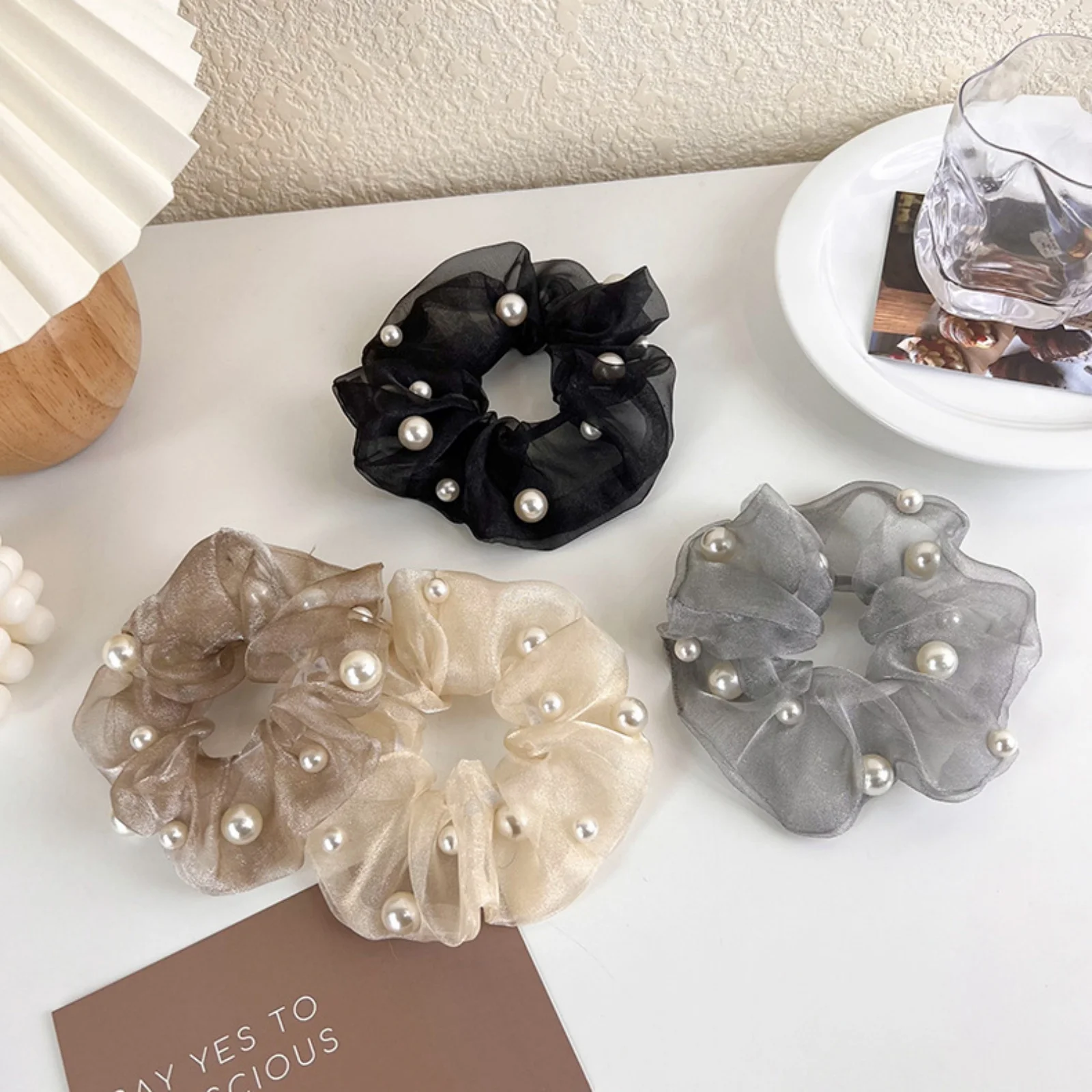 1PC Elegant Organza Scrunchies - đánh giá và giá Tie Bar Clip