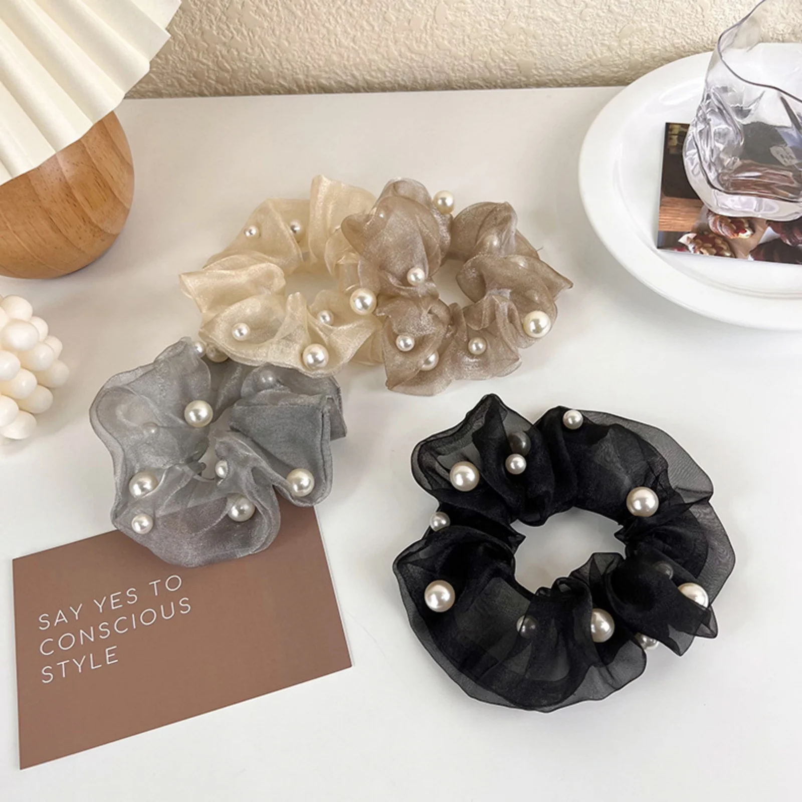 1PC Elegant Organza Scrunchies - đánh giá và giá Tie Bar Clip