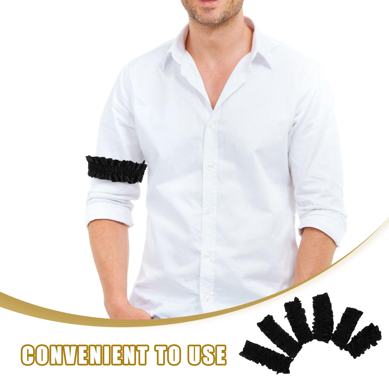 3Pairs Satin Elastic Sleeve Ga - đánh giá và giá Formal Upper Wear Men