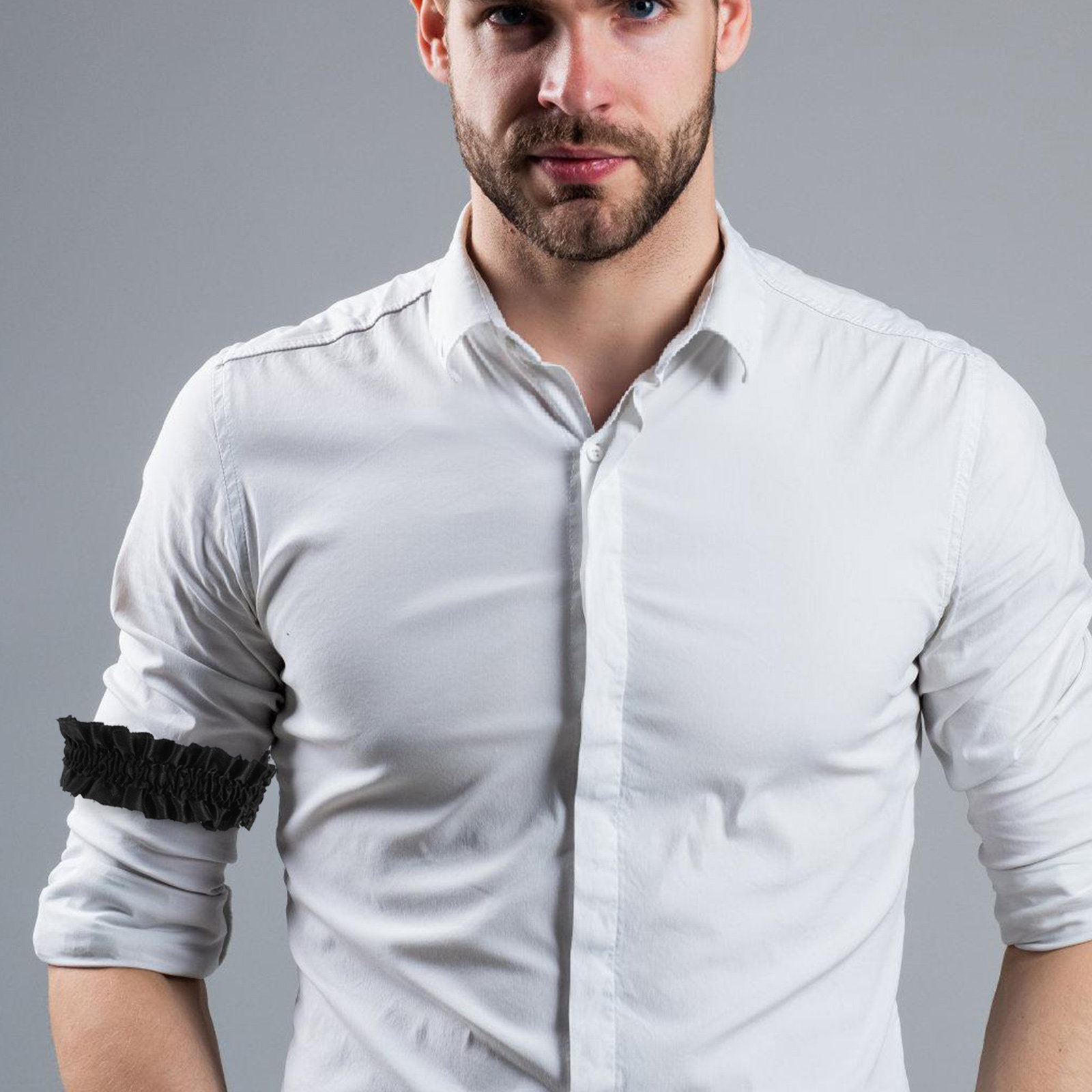 3Pairs Satin Elastic Sleeve Ga - đánh giá và giá Formal Upper Wear Men