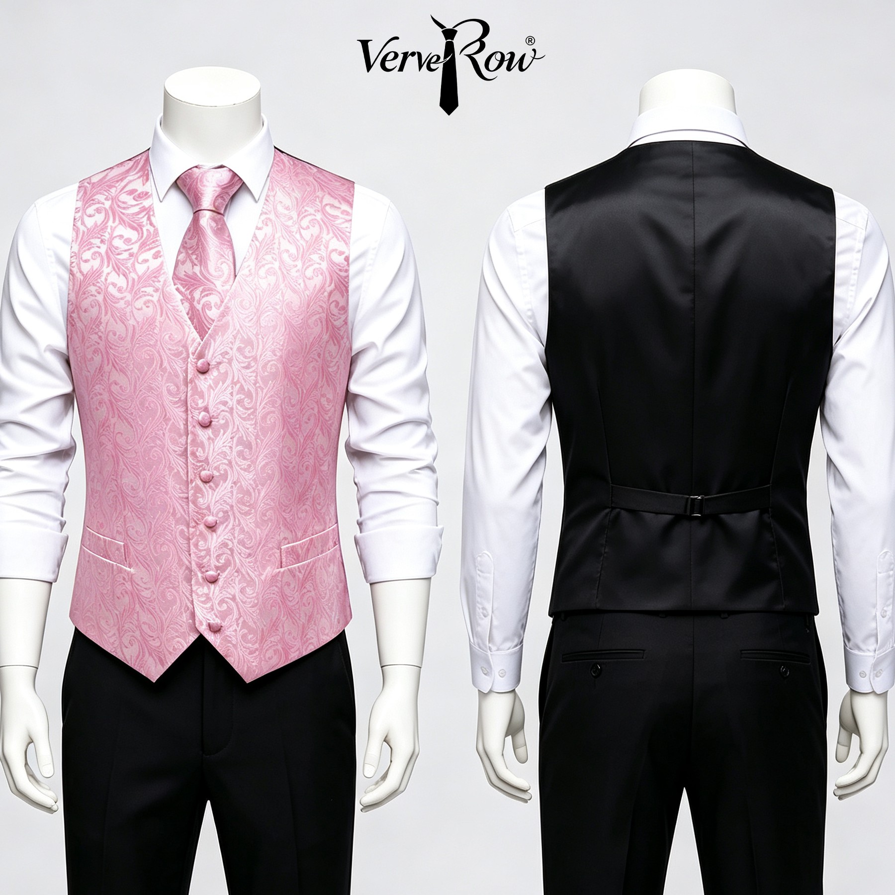 Men Pink Tie Handkerchief Thre - đánh giá và giá Men'S Formal Wear Ties