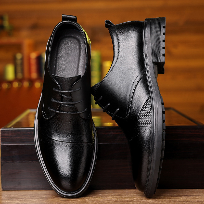 Mens Black Genuine Leather Tex - đánh giá và giá Formal Men Daily Wear Shoes