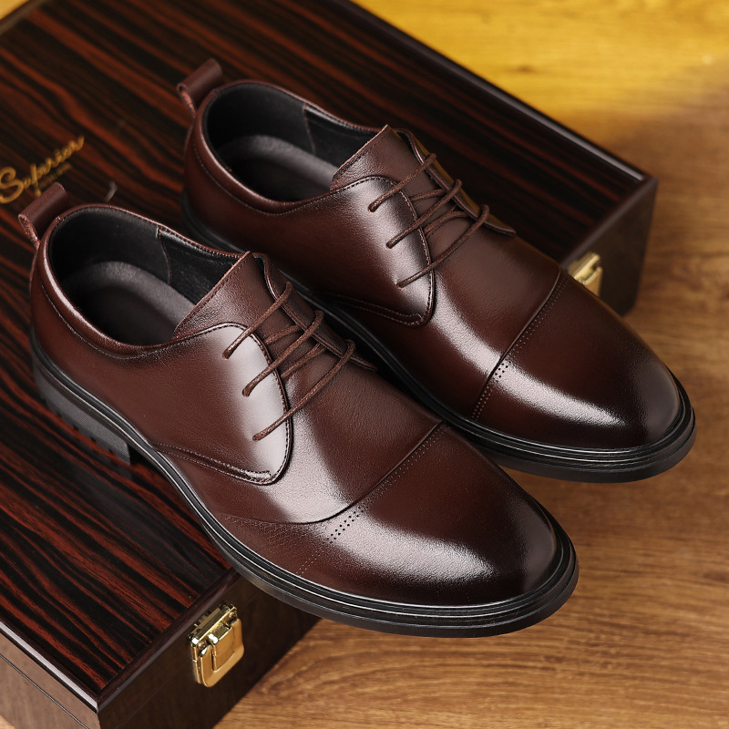 Mens Black Genuine Leather Tex - đánh giá và giá Formal Men Daily Wear Shoes