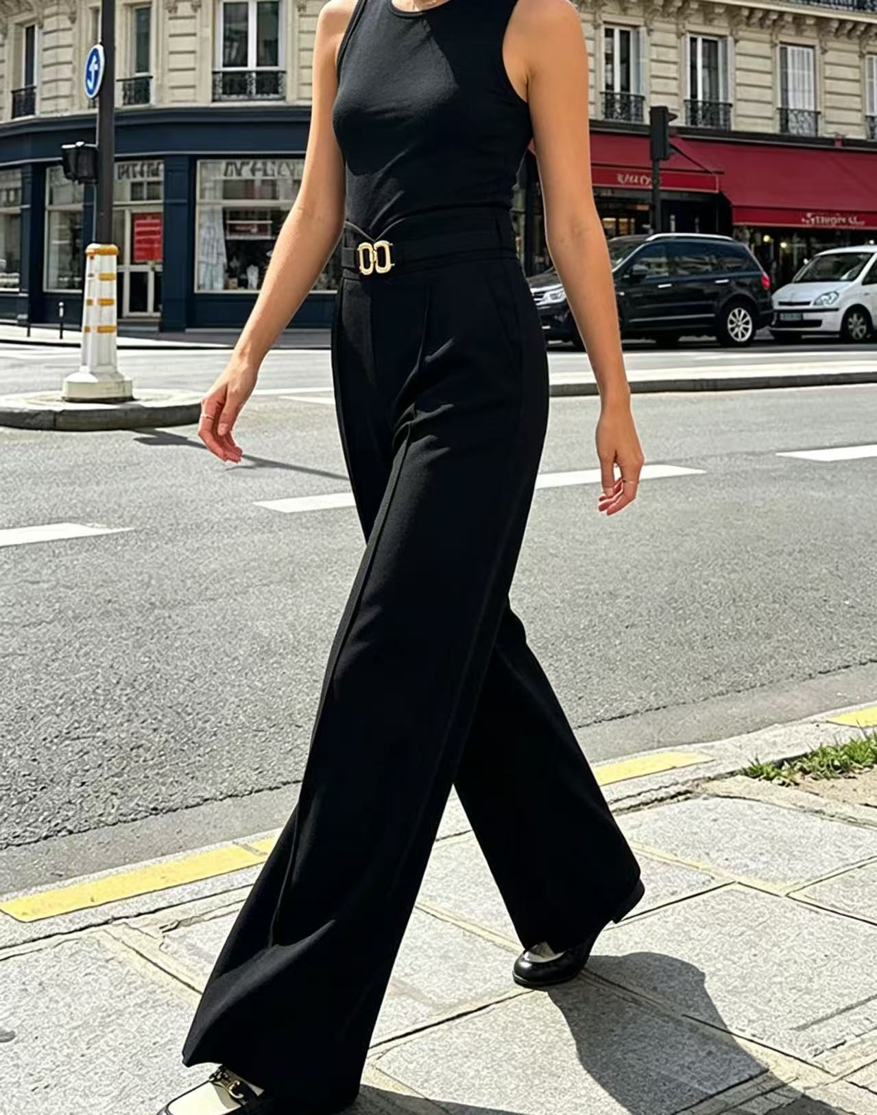 High Waist Wide Leg Suit Pants - đánh giá và giá Dress Pant Flat Front