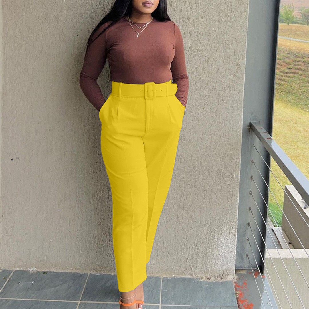 Women Pants High Waist Full Le - đánh giá và giá Dress Pant Flat Front
