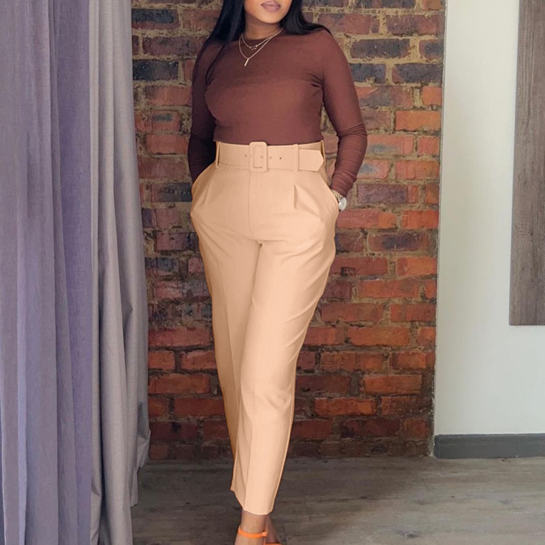 Women Pants High Waist Full Le - đánh giá và giá Dress Pant Flat Front