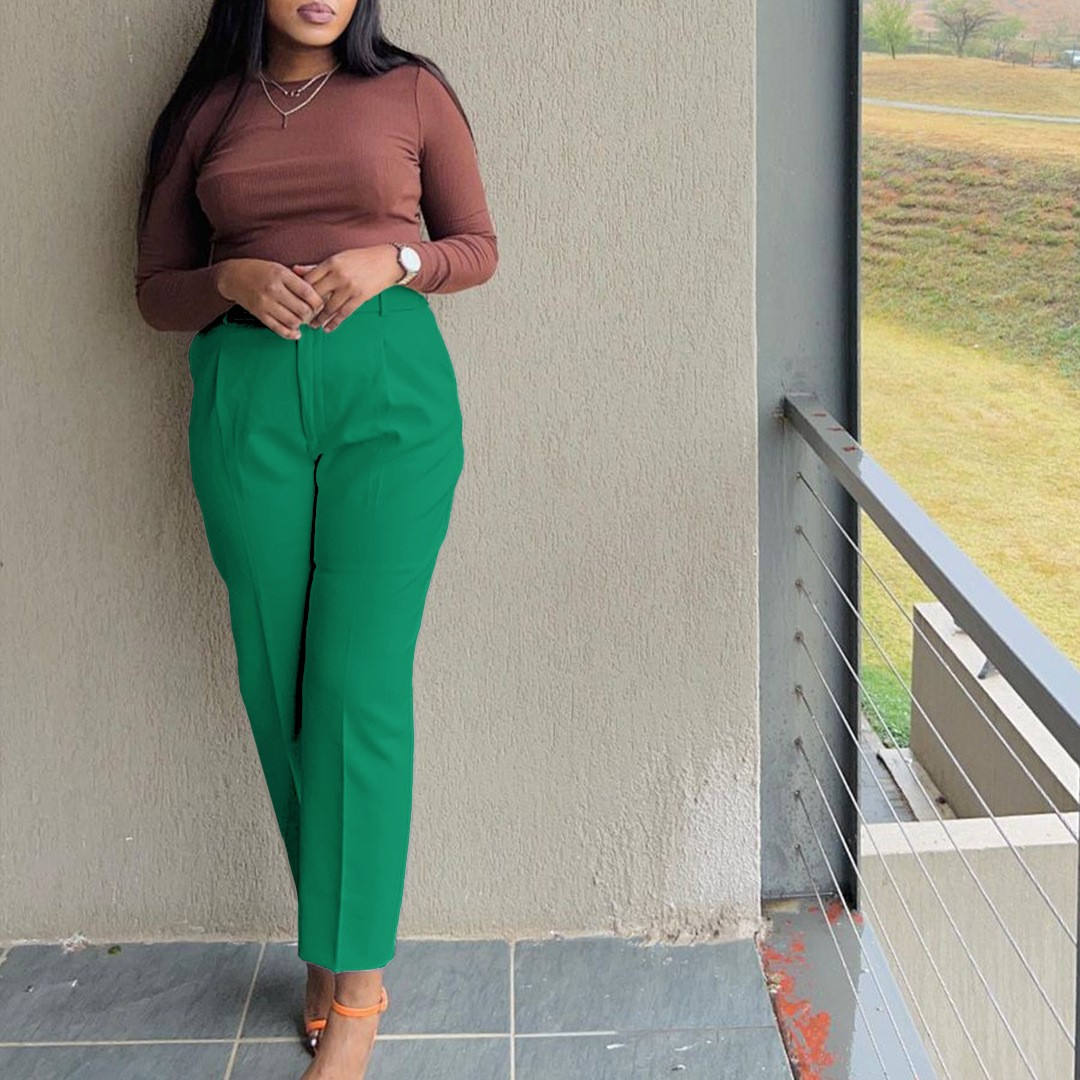 Women Pants High Waist Full Le - đánh giá và giá Dress Pant Flat Front