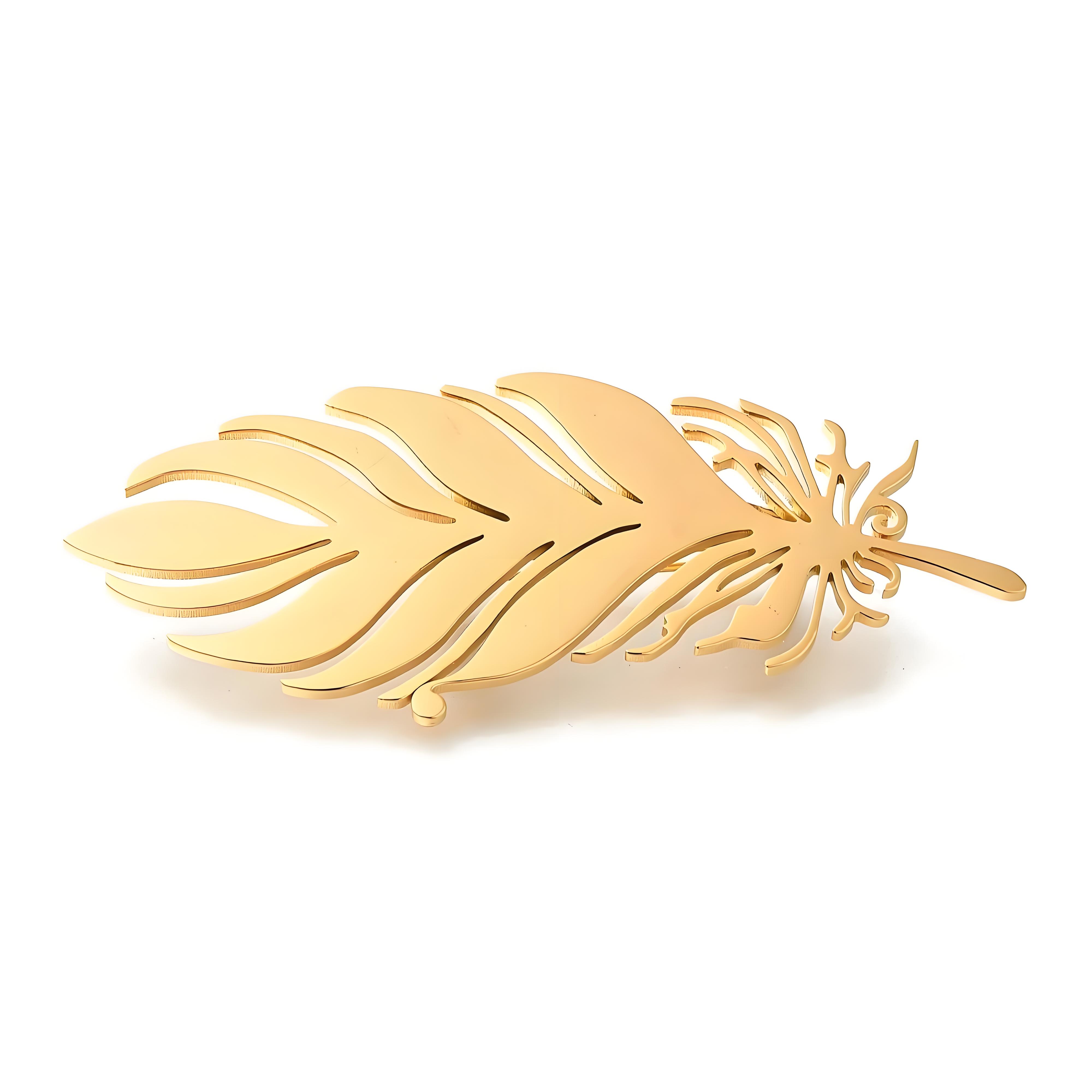 Gold - Plated Feather Brooch,  - đánh giá và giá Tuxedo Lapel Pin