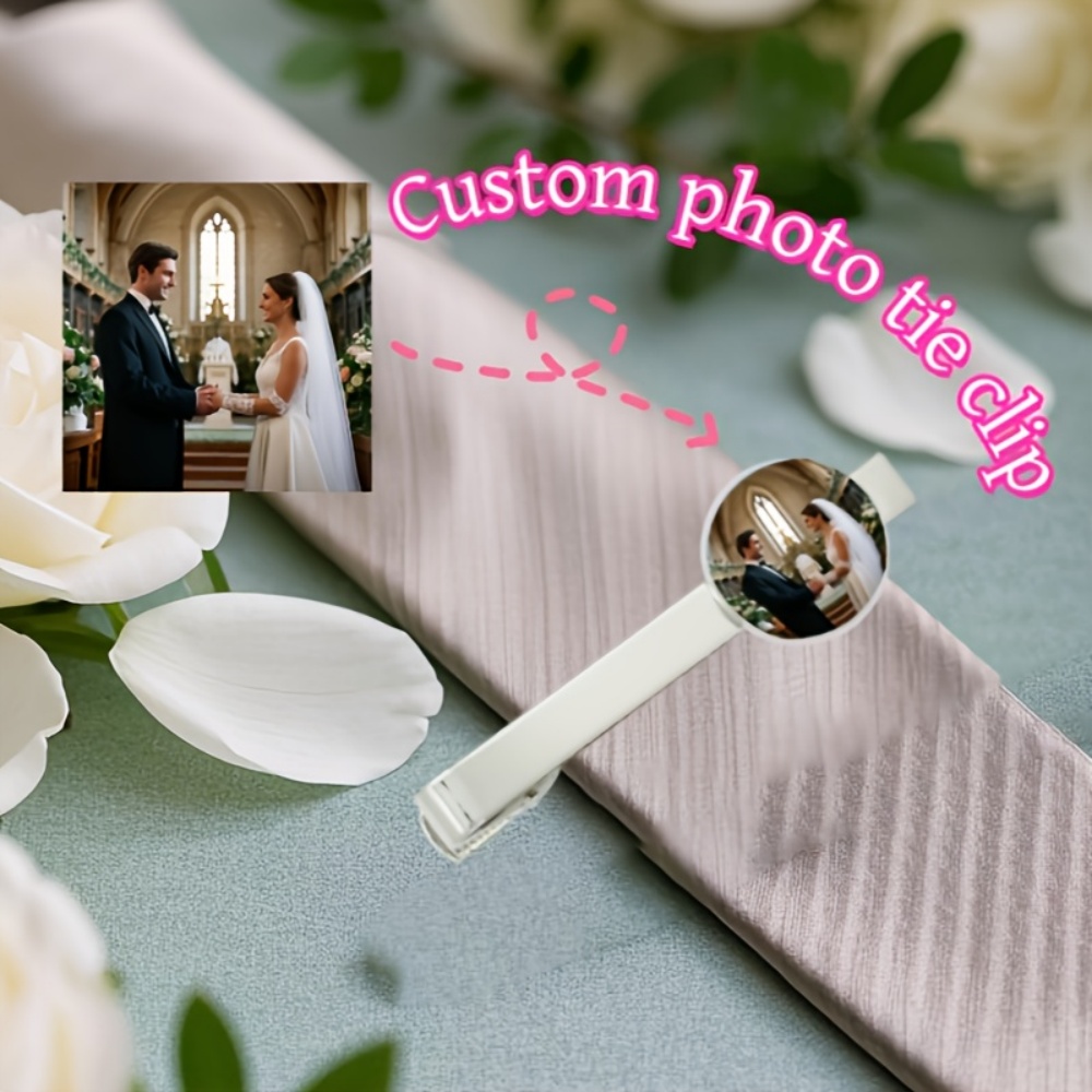 Custom Photo Engraved Text Tie - đánh giá và giá Tie Bar Clip